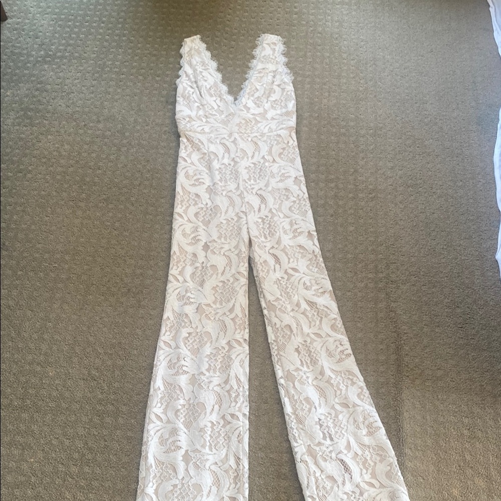 Lulus White Lace Jumpsuit